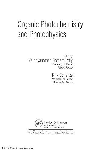 Organic Photochemistry And Photophysics Ramamurthy And Schanze