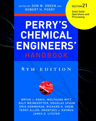 Perrys Chemical Engineers Handbook Section 21 8th Edition Wolfgang Witt