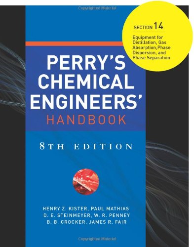 Perrys Chemical Engineers Handbook Section 14 8th Edition Paul Mathias