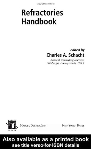 Refractories Handbook 1st Edition Charles Schacht