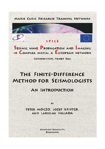 The Finitedifference Method For Seismologists An Introduction Jozef Kristek