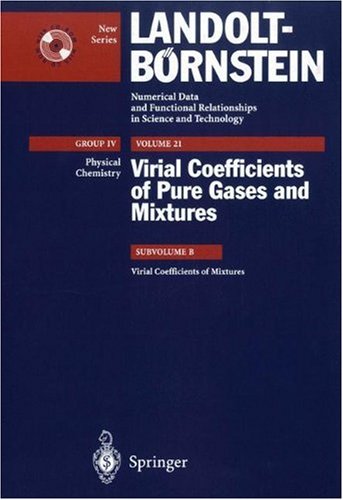 Virial Coefficients Of Pure Gases And Mixtures 1st Edition Jd Dymond
