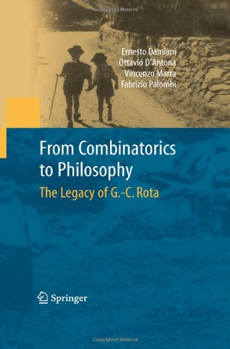 From Combinatorics To Philosophy 1st Edition Ester Gasperoni Rota Auth
