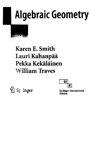 An Invitation To Algebraic Geometry 2ed Smith