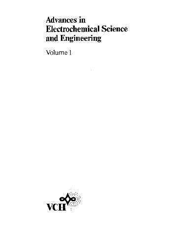 Advances In Electrochemical Science And Engineering Richard C Alkire