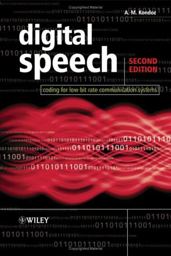 Digital Speech Coding For Low Bit Rate Communication Systems 2nd Edition A M Kondoz