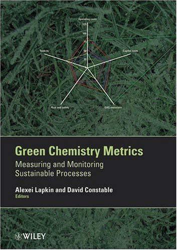 Green Chemistry Metrics Measuring And Monitoring Sustainable Processes Alexei Lapkin