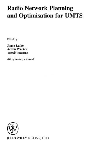 Radio Network Planning And Optimisation For Umts Jaana Laiho