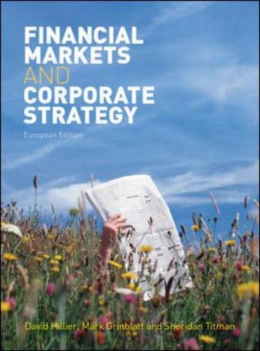 Financial Markets And Corporate Strategy European Ed David Hillier