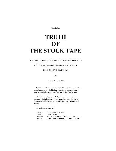 Truth Of The Stock Tape D Gann William