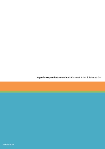 A Guide To Quantitative Methods 106 Y B Almquist S Ashir