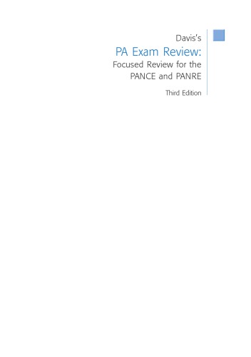 Daviss Pa Exam Review Focused Review For The Pance And Panre Paperback Morton Diamond