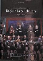 An Introduction To English Legal History 5th Edition John Baker
