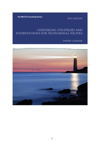 Counseling Strategies And Interventions For Professional Helpers 9th Edition Sherry Cormier
