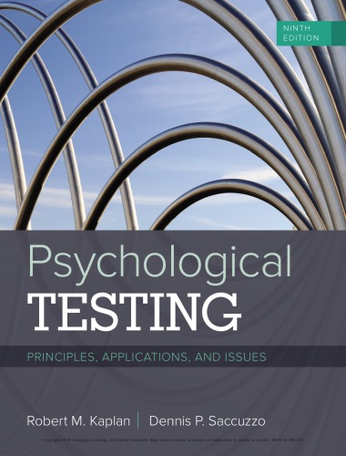 Psychological Testing Principles Applications And Issues 9th Robert M Kaplan