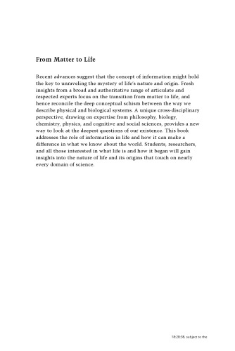 From Matter To Life Information And Causality Sara Imari Walker Paul C W Davies George F R Ellis
