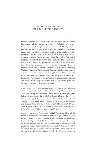 The Cambridge History Of French Thought Michael Moriarty Jeremy Jennings