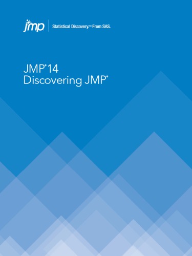 Jmp Version 14 Discovering Jmp Sas Institute