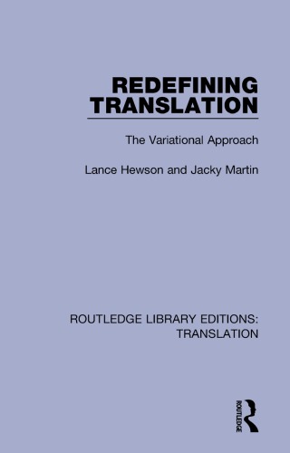 Redefining Translation The Variational Approach Lance Hewson Jacky Martin