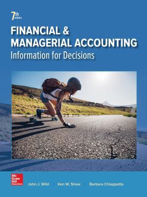 Financial And Managerial Accounting Hardcover John J Wild Ken Shaw Barbara Chiappetta
