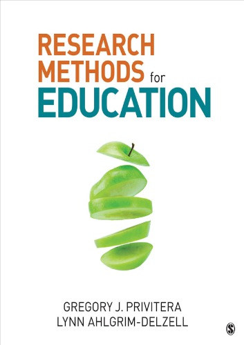 Research Methods For Education Paperback Gregory J Privitera