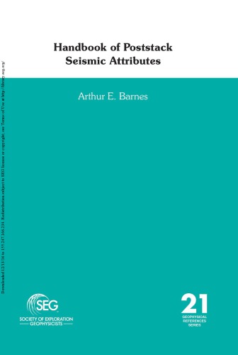 A Handbook For Seismic Attributes Arthur E Barnes