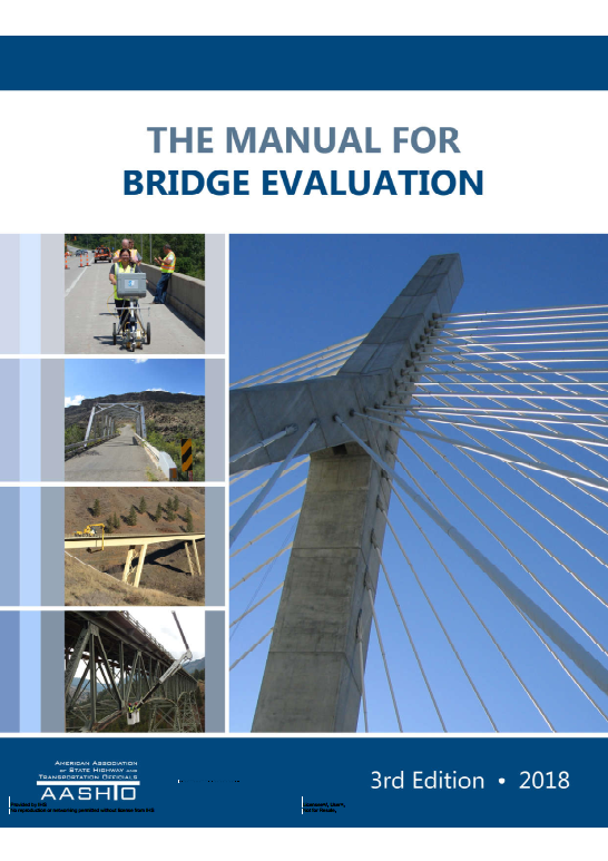 The Manual For Bridge Evaluation 3rd American Association Of State Highway And Transportation Officials Aashto