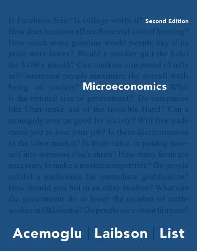 Microeconomics Paperback Daron Acemoğlu David Laibson John List