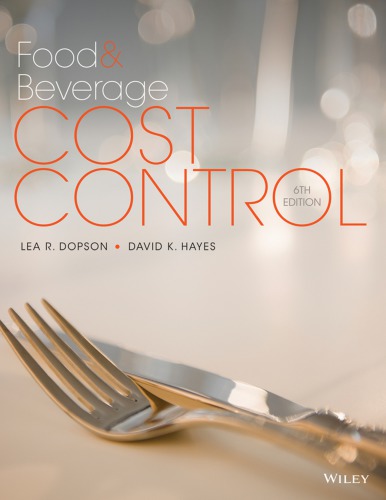 Food Beverage Cost Control 6th Lea Rdopson David K Hayes