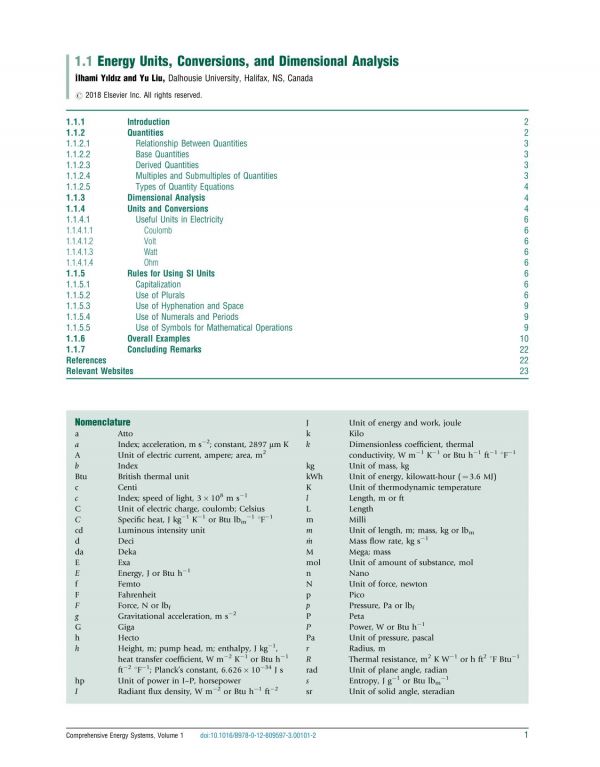 Comprehensive Energy Systems 1st Edition Canan Acar Martin Agelinchaab