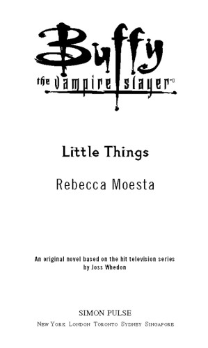 Little Things Buffy The Vampire Slayer Moesta Rebecca