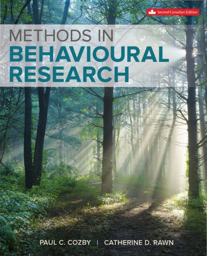 Methods In Behavioural Research 2nd Canadian Edition Paul C Cozby