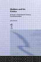 Hobbes And His Critics A Study In Seventeenth Century Constitutionalism 2 Ed 1969 1 Iss In Paperb Bowle