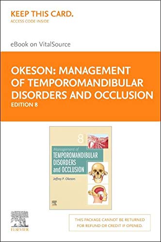 Management Of Temporomandibular Disorders And Occlusion 8th Edition Jeffrey Okeson