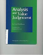 Analysis And Value Judgement Dahlhaus Carl