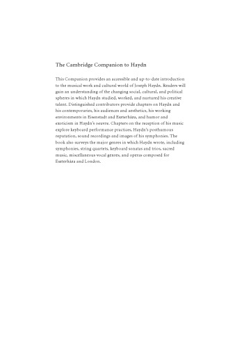 The Cambridge Companion To Haydn Clark Caryl Leslie