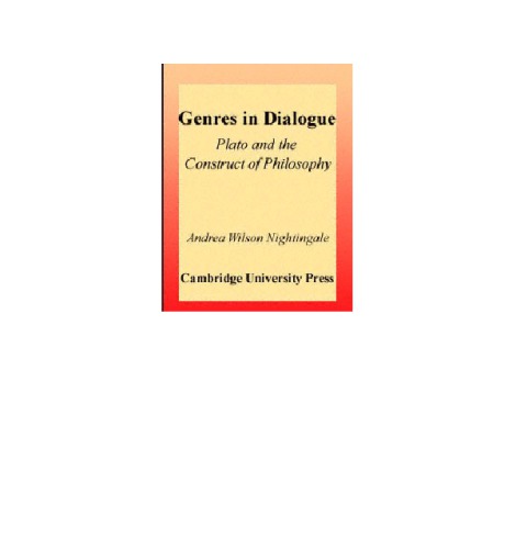 Genres In Dialogue Andrea Wilson Nightingale