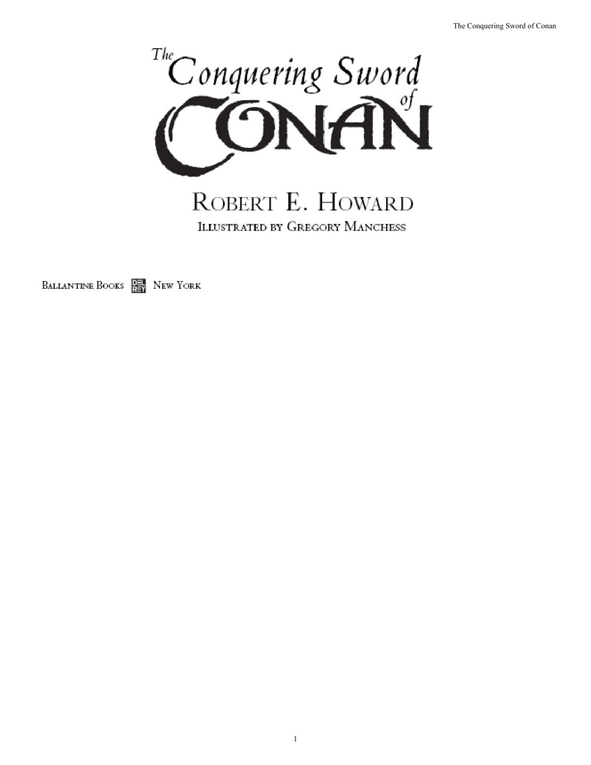The Conquering Sword Of Conan 1st Edition Howard Robert Ervin