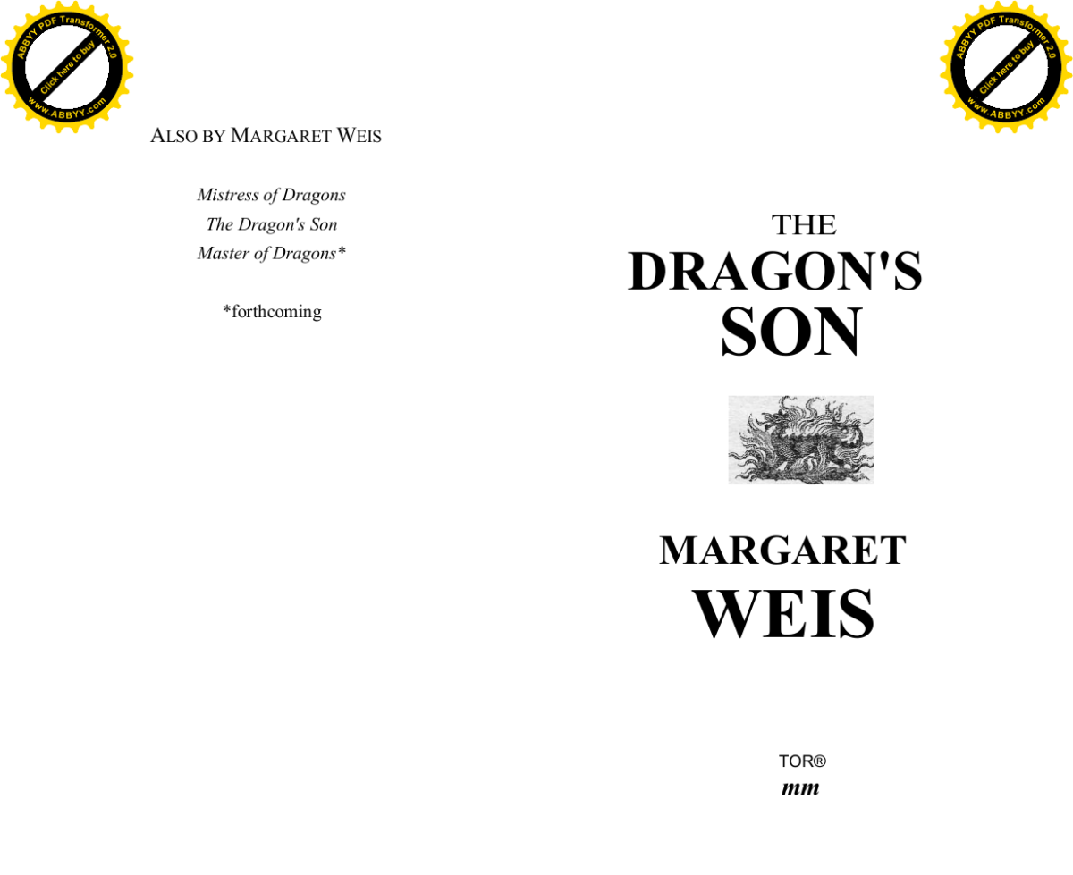 Dragons Son Weis Margaret