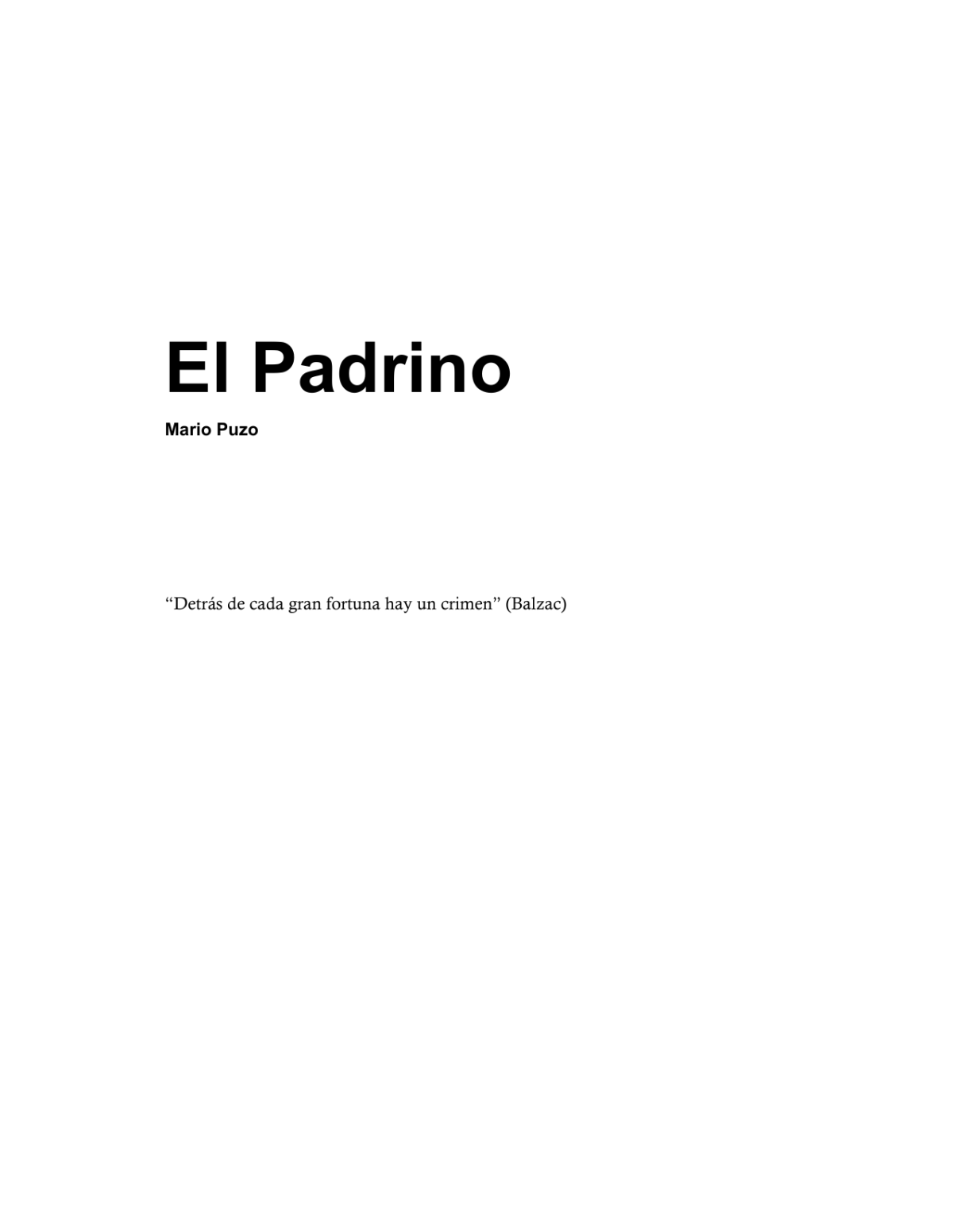 El Padrino Puzo Mario