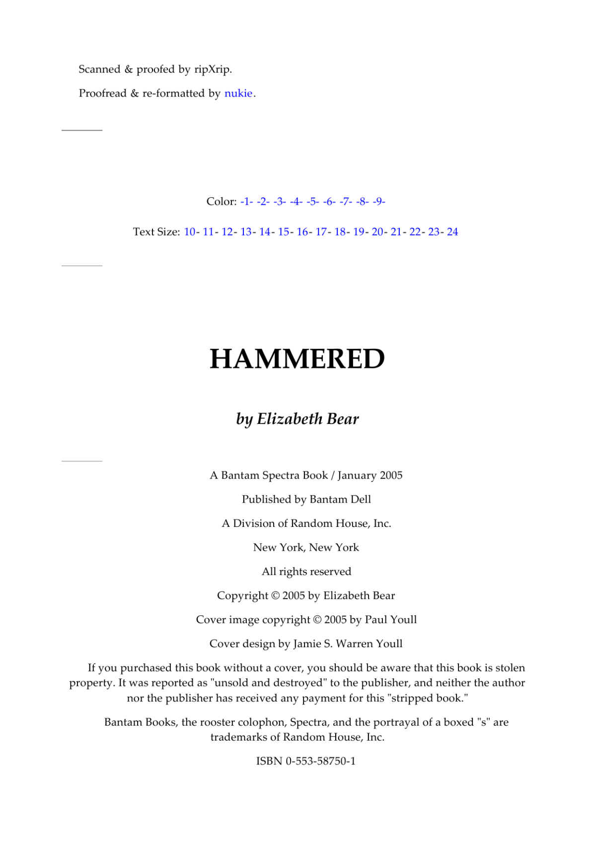 Hammered Bear Elizabeth