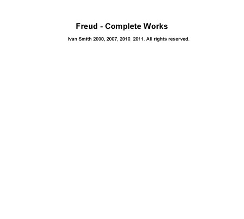 Freud Complete Works 2nd Sigmund Freud