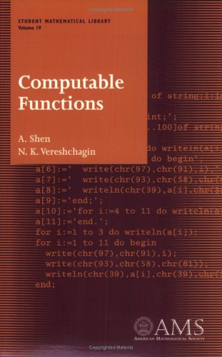 Computable Functions Nikolai Konstantinovich Vereshchagin A Shen