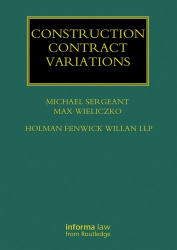Construction Contract Variations 1stt Michael Sergeant Max Wieliczko