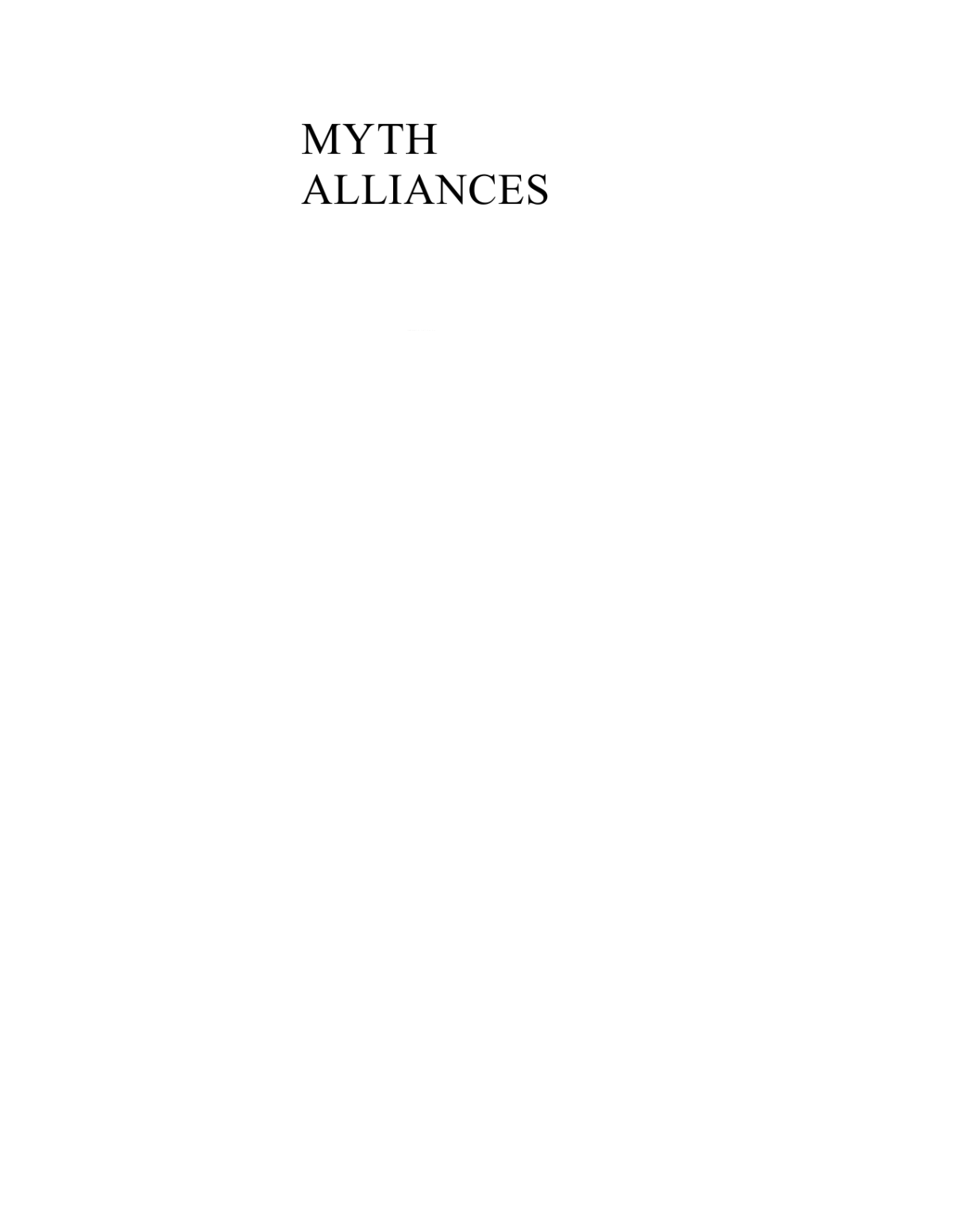 Myth Alliances Asprin Robert L