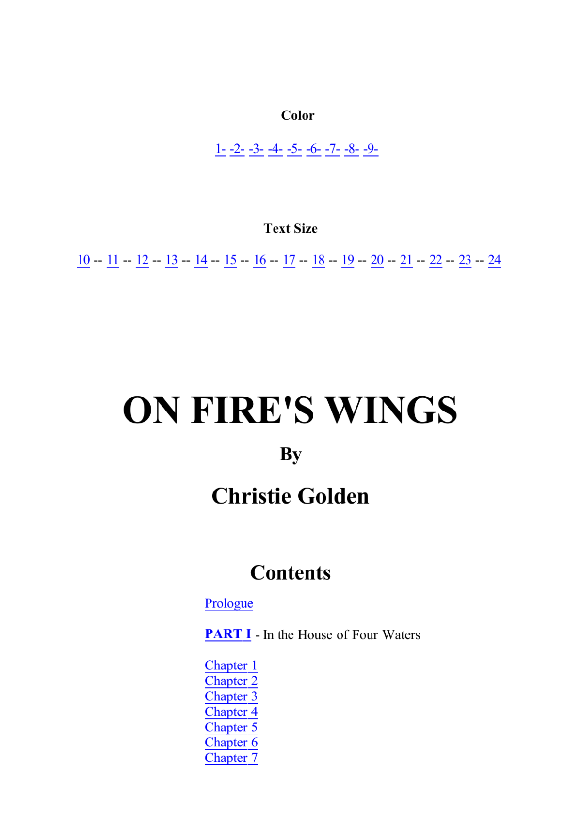 On Fires Wings Golden Christie