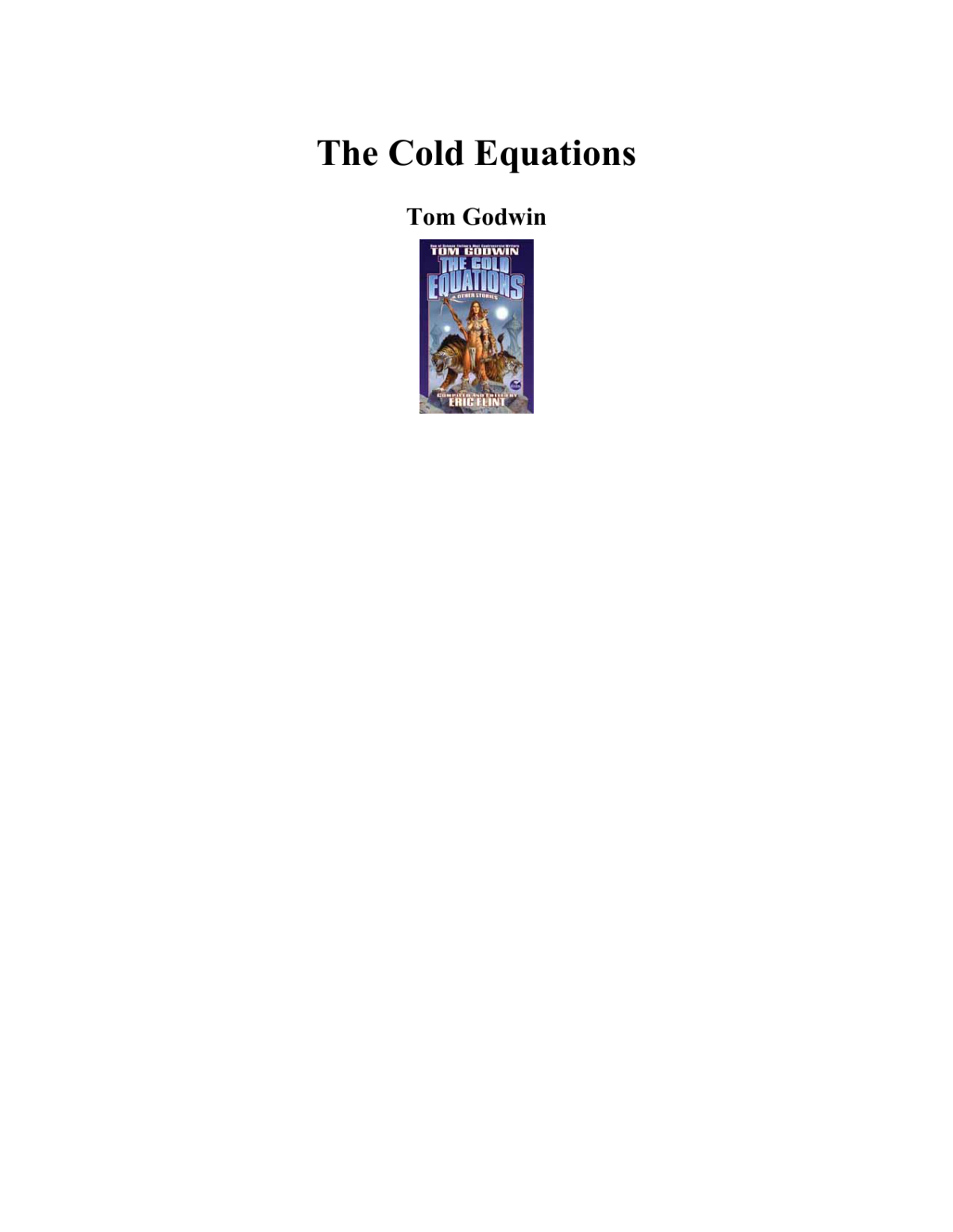 The Cold Equations Flint Eric