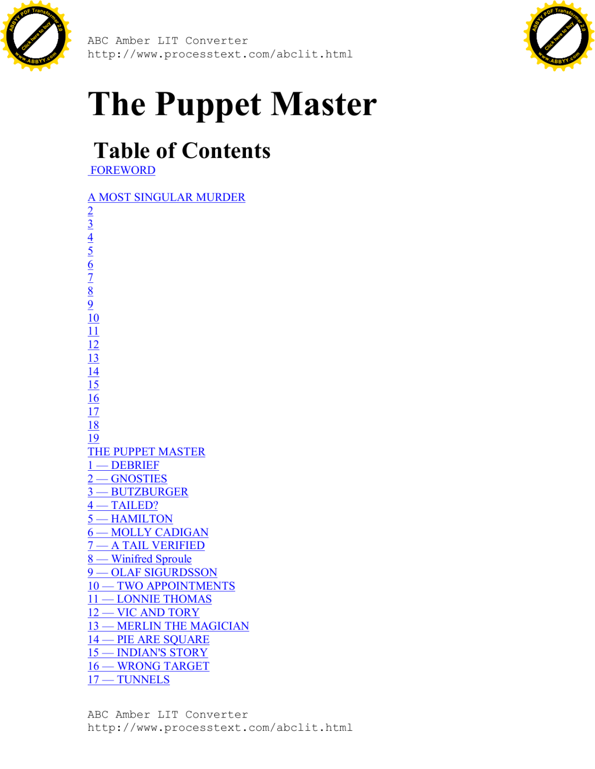The Puppet Master Dalmas John