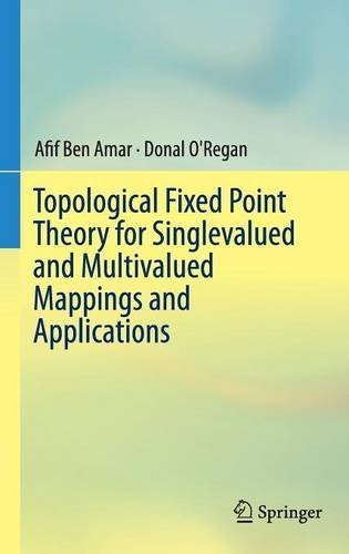Topological Fixed Point Theory For Singlevalued And Multivalued Mappings And Applications 1st Afif Ben Amar