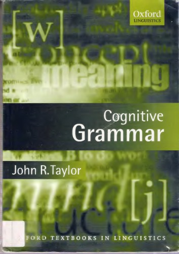 Cognitive Grammar John R Taylor